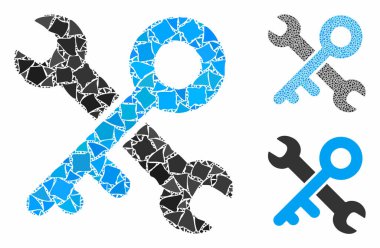 Düzensiz Parçaların Ana Araçları Mozaik Simgesi