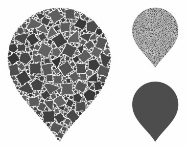 Kaba Parçaların Harita İşaretleyici Bileşimi Simgesi