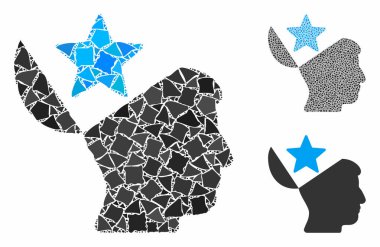 Açık kafa yıldızı Düzensiz Elementlerin Mozaik Simgesi