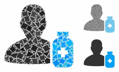 Tüberöz elementlerin eczacı ilacı Mozaik Simgesi