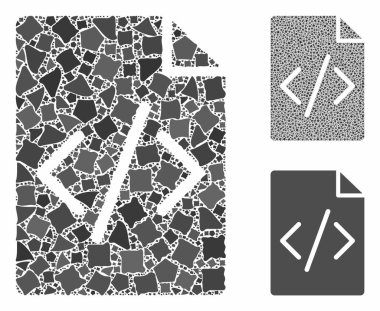 Eşitsiz Elementlerin Betik Sayfası Kompozisyon Simgesi Programlanıyor