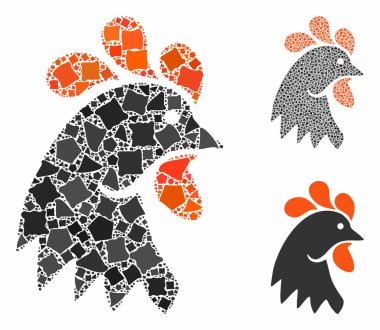 Horoz başkanı Tüberküloz Parçalarının Mozaik Simgesi