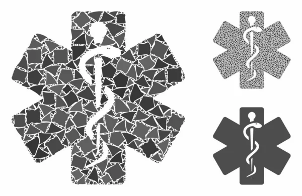 Medisinsk emblem Mosaikk Icon of Trembly Elements – stockvektor