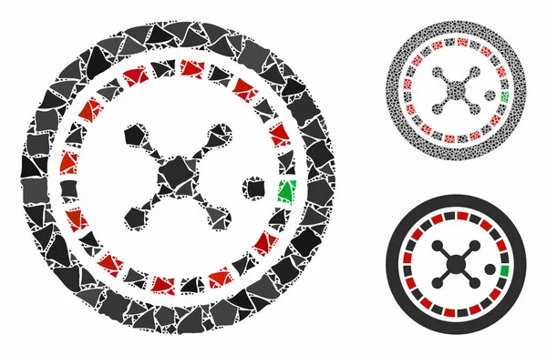 룰렛 조각들을 모자이크로 만든 조각들 — 스톡 벡터