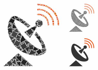 Space antenna Composition Icon of Bumpy Parts