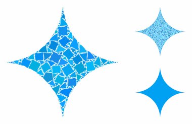 Kıvılcım Yıldızı Tüberöz Parçaların Mozaik Simgesi