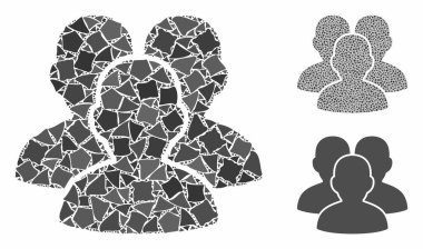 Kaba Ögelerin Kullanıcı Grubu Mozaik Simgesi