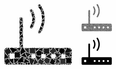 Tüberöz Parçaların Wi-Fi modemi Mozaik Simgesi