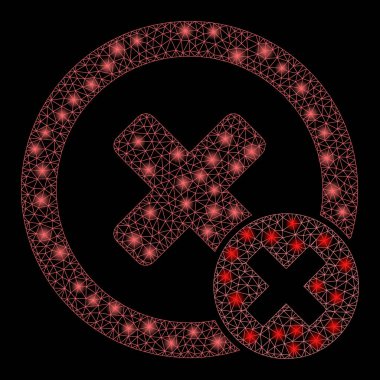 Parlak Ağ Yanlış Işık Noktalarıyla Olumsuz