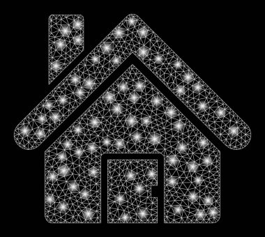 Flaş Noktalı Parlak Ağlı 2d Ev