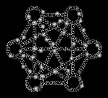 Parlak Ağ Bağlantıları Fişek Benekleriyle