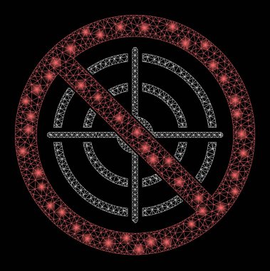 Parlak Kablo Çerçevesi Flash Noktaları ile Hedef Yok