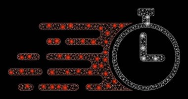 Işıl ışıl yanan iskelet Alevli Stopwatch