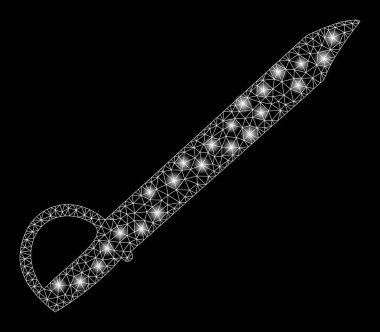 Glowing Mesh Network Saber with Flash Spots