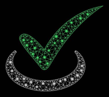 Parlak Ağ Ağı Flare Benekleriyle Doğru