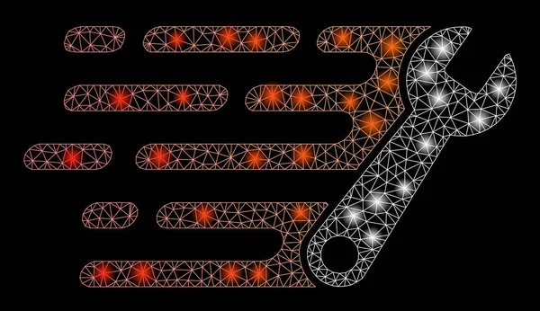 Llave de la fiebre de la canal de malla de bengala con puntos de bengala — Vector de stock