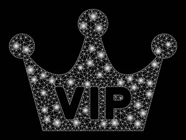 Flare Mesh Network VIP Crown with Flare Spots — Stock Vector