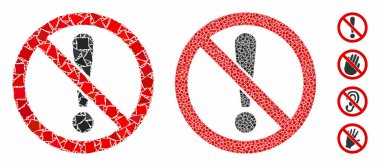 Çarpışan Ögelerin Ünlem Mozaik Simgesi Yok