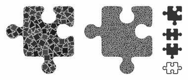 Tüberöz Parçaların Bulmaca Ayrıntısı Mozaik Simgesi