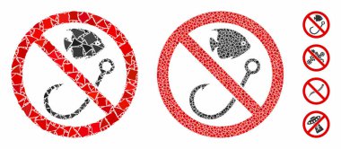 Ani Parçaların Balıkçılık Kompozisyon Simgesi Yok