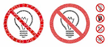 Elektrik lambası Kompozisyonu Unequal Parçalar Simgesi Yok