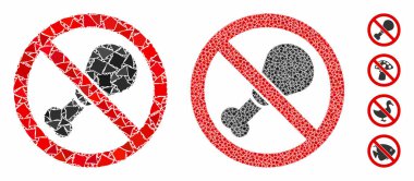 Tavuk bacağı yok. Rugged Pieces kompozisyon ikonu.