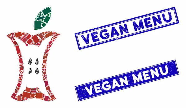 Apple Stump Mozaik ve Sıkıntı Dikdörtgen Damgaları