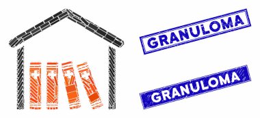 Tıp Kütüphanesi Mozaiği ve Çizilmiş Dikdörtgen Mühürleri