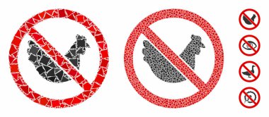 Eşitsiz Parçaların Tavuk Bileşimi Simgesi Yok