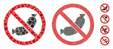 Tümsekli elementlerin Sosis Mozaik Simgesi Yok