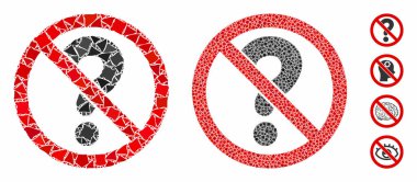 Düzensiz Ögelerin Mozaik Simgesi Sorgusuz