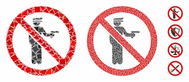 Polis silahı yok Ragged Pieces kompozisyon ikonu