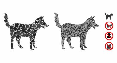 Eşitsiz Ögelerin Köpek Bileşimi Simgesi