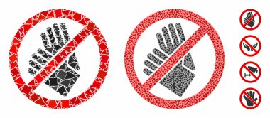 Eldiven Yok Unequal Elementlerin Mozaik Simgesi