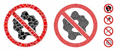 Ragged Nesnelerin Mikrop Mozaik Simgesi Yok