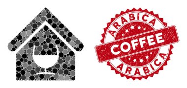 Üzüntülü Arabika Kahve Mührü ile Kolaj Alkol Çubuğu