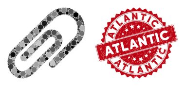 Sıkıntılı Atlantik Damgalı Kolaj Kağıdı