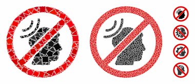 Telepati dalgaları yok Tüberöz Parçaların Mozaik Simgesi