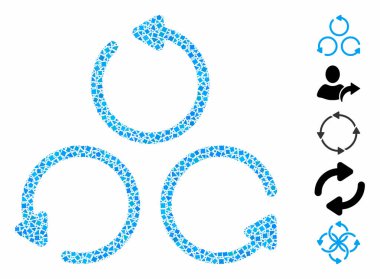 Eşitsiz Ögelerin Döndürme Bileşimi Simgesi