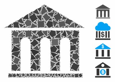 Müze inşaatı Unequal Parça Mozaik Simgesi