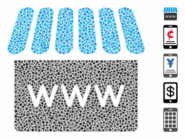 Düzensiz Parçaların Webstore Mozaik Simgesi