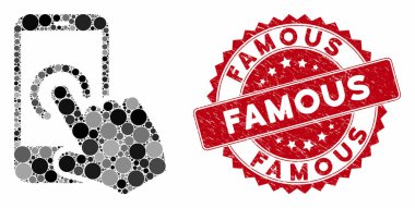 Çizilmiş Ünlü Damgalı Kolaj Akıllı Telefonu Musluğu