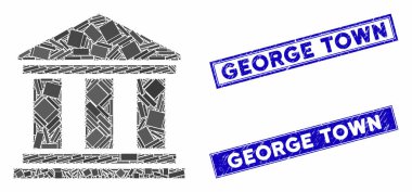 Mozaik Binası ve Dikdörtgen Çizilmiş George Şehir Mührü