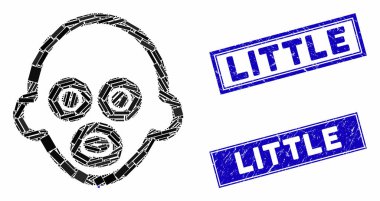 Bebek Mozaiği ve Tehlike Dikdörtgeni Küçük Damga Mühürleri