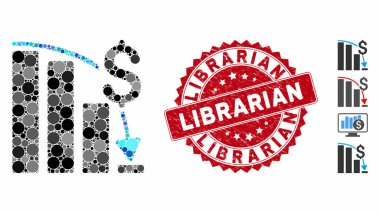 Kolaj Finansal Kriz Simgesi Tehlike Kütüphanecisi Damgalı