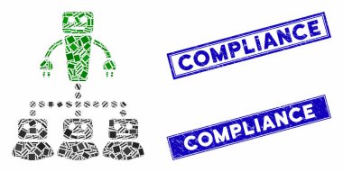 Robot Yöneticisi Mozaik ve Tehlike Dikdörtgeni Uyum Mühürleri