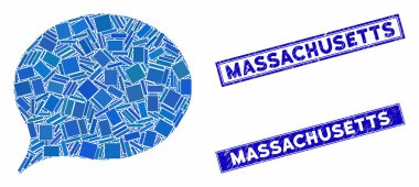 Balon Mozaiği ve Tehlike Dikdörtgeni Massachusetts Damga Mührü