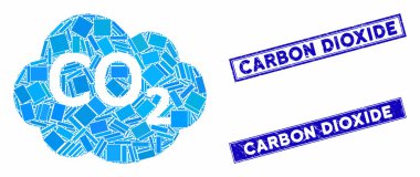 CO2 Bulut Mozaiği ve Çizilmiş Dikdörtgen Karbon Dioksit Filigranı