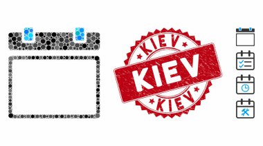 Kiev Mühürlü Mozaik Boş Takvim Sayfa Simgesi