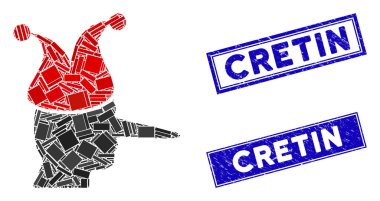 Joker Mozaiği ve Sıkıntılı Dikdörtgen Kretin Damgaları